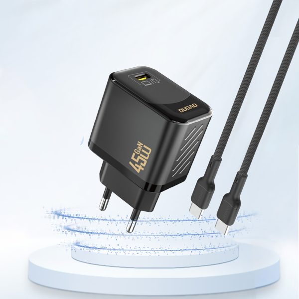 A28 GaN USB-C 45W sienas lādētājs - melns