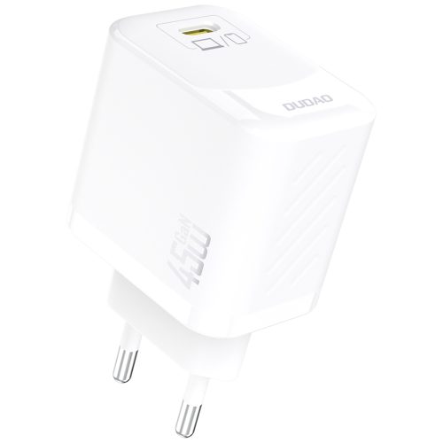 A28 GaN USB-C 45W sienas lādētājs - balts