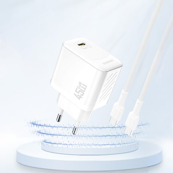 A28 GaN USB-C 45W sienas lādētājs - balts