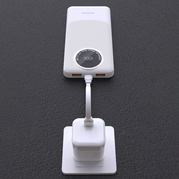 Powerbank K12 10000mAh USB-A USB-C PD22.5W - melns