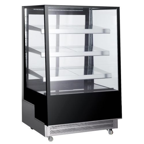 Atdzesētu konditorejas izstrādājumu vitrīna, 3 plaukti, mobila, LED, 500L
