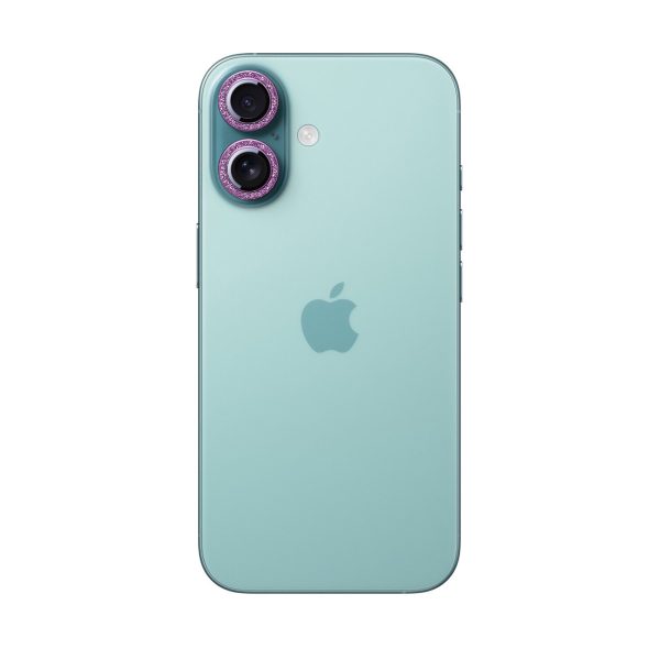 iPhone 16/16 Plus objektīva aizsargstikls - rozā