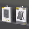Powerbank K28 10000mAh ar MagSafe ar metāla korpusu un PD statīvu 22.5W - pelēks