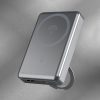 Powerbank K28 10000mAh ar MagSafe ar metāla korpusu un PD statīvu 22.5W - pelēks