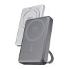 Powerbank K28 10000mAh ar MagSafe ar metāla korpusu un PD statīvu 22.5W - pelēks