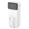 Powerbank 30000mAh ar iebūvētiem PD kabeļiem 22,5W - balts