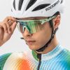 Polarizētas riteņbraukšanas brilles ar UV filtru un korektīvu ieliktni - baltas