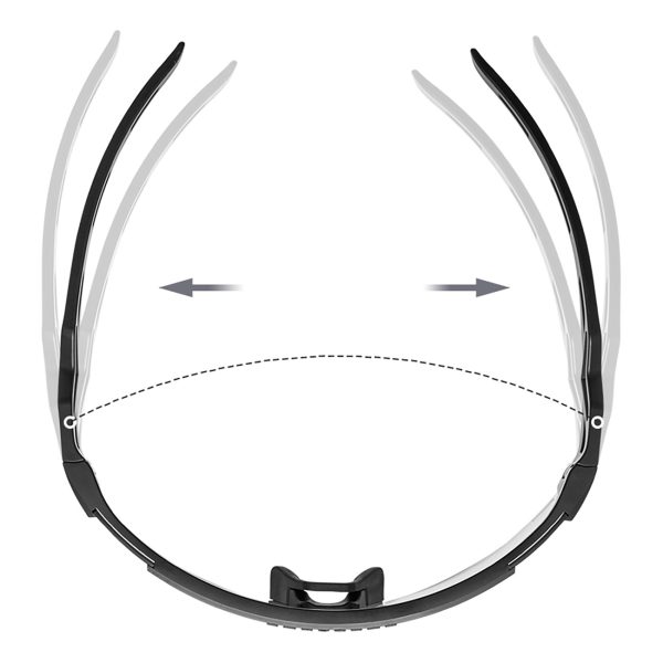 Polarizētas riteņbraukšanas brilles ar UV filtru un korektīvu ieliktni - baltas