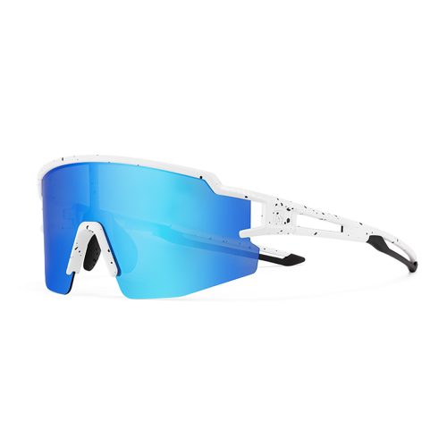 Polarizētas bērnu riteņbraukšanas brilles ar UV filtru - baltas un zilas