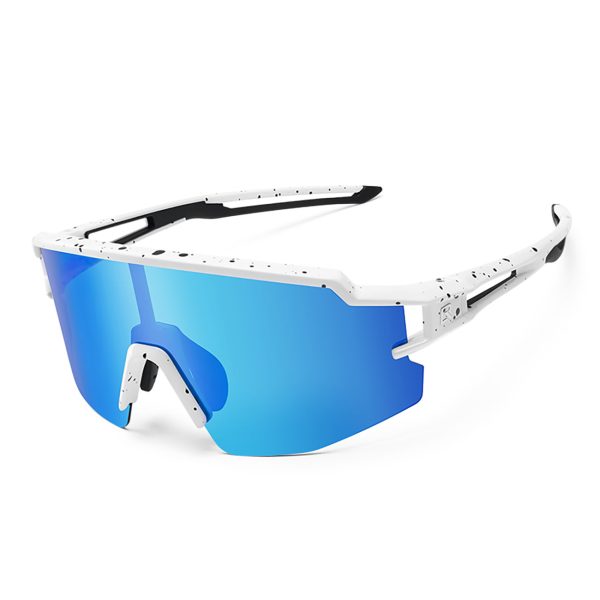 Polarizētas bērnu riteņbraukšanas brilles ar UV filtru - baltas un zilas
