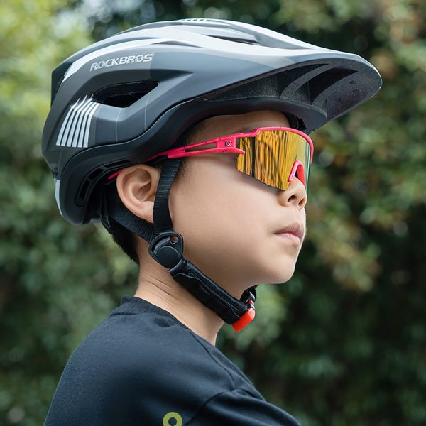 Polarizētas bērnu riteņbraukšanas brilles ar UV filtru - baltas un zilas