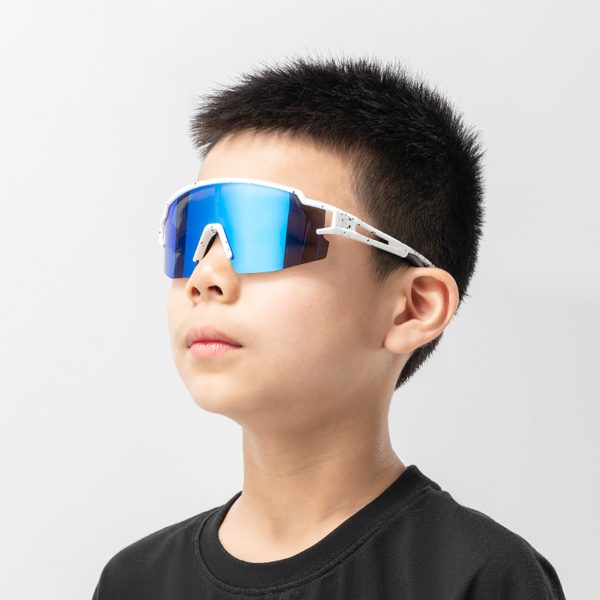 Polarizētas bērnu riteņbraukšanas brilles ar UV filtru - pelēkas