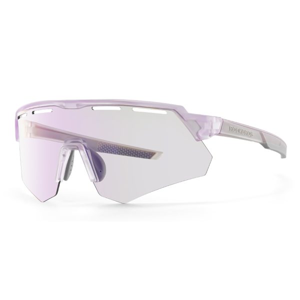 Polarizētas riteņbraukšanas brilles ar UV filtru un korektīvu ieliktni - violetas