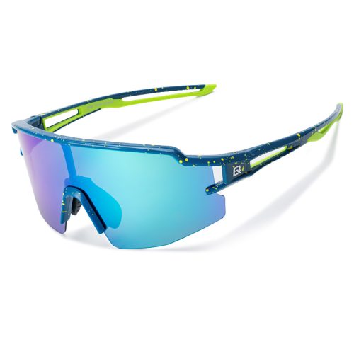 Polarizētas riteņbraukšanas brilles ar UV filtru un korektīvu ieliktni - zilas