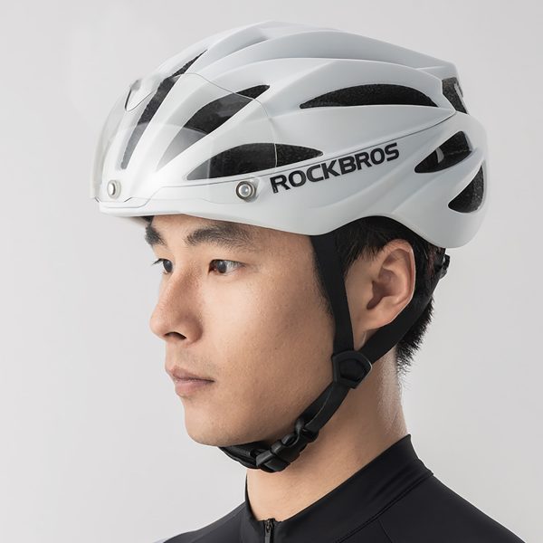 Unisex velosipēda ķivere ar noņemamu vizieri un UV filtra brillēm - brūna
