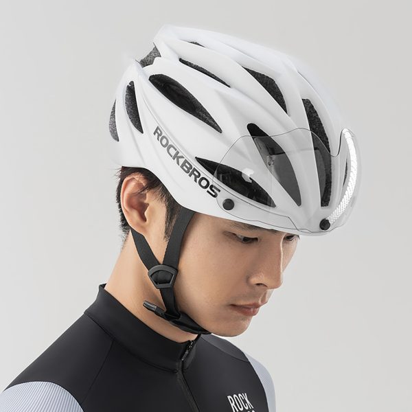 Unisex velosipēda ķivere ar noņemamu vizieri un UV filtra brillēm - brūna