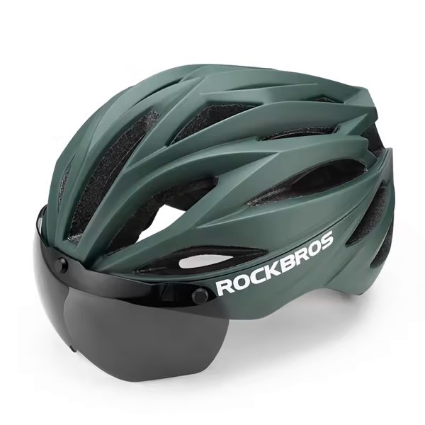 1028184-1-kask-rowerowy-z-szybka-odpinanymi-okularami-z-filt-rockbros-hurtownia-dropshipping.jpg Unisex velosipēda ķivere ar noņemamu vizieri un UV filtra brillēm - zaļa
