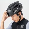 Unisex velosipēda ķivere ar noņemamu vizieri un UV filtra brillēm - melna un brūna