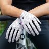 MTB riteņbraukšanas cimdi L izmērs - balti un melni