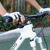 MTB riteņbraukšanas cimdi L izmērs - balti un melni