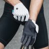 Pilna pirksta sporta riteņbraukšanas cimdi, pavasaris/vasara, L izmērs - melni balti