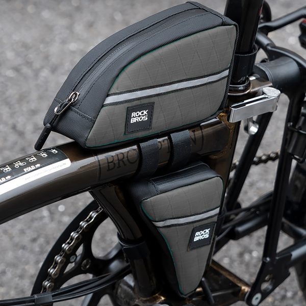 Trīsstūrveida velosipēda rāmja soma 0,8 l - brūna
