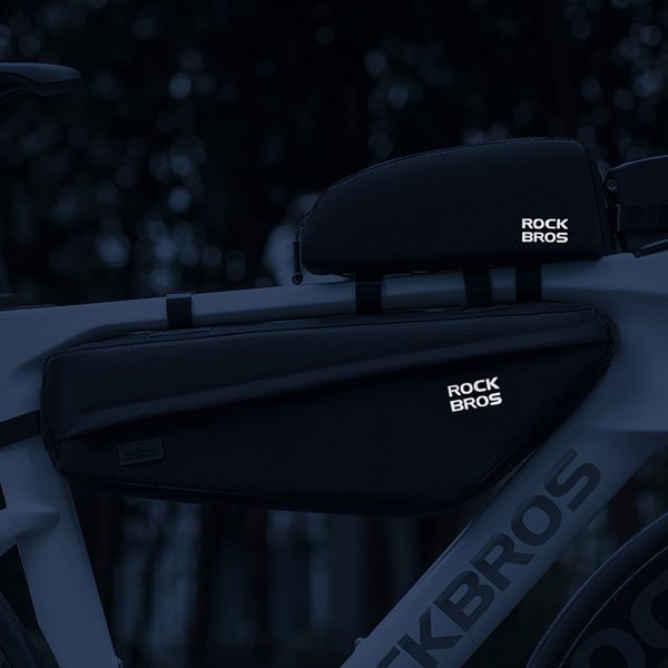 Uz rāmja stiprināms velosipēda groza maisiņš 2,9 l - melns