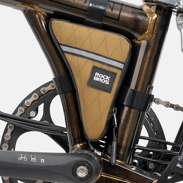 Trīsstūrveida velosipēda rāmja soma 0,3 l - brūna