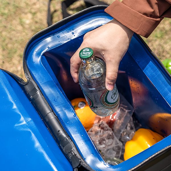 Termiski izolēta pārgājienu mugursoma ar 20 litru maisu - zaļa