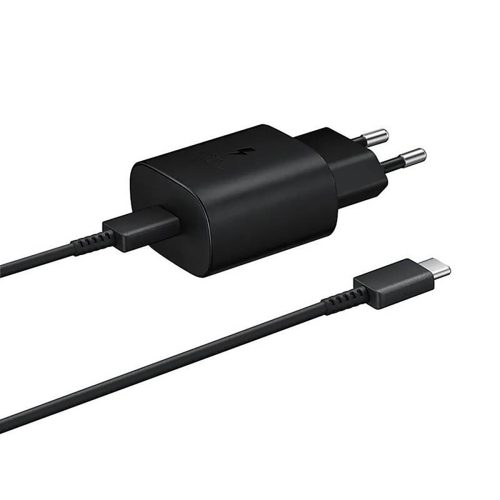 Samsung USB-C 25W sienas lādētājs ar USB-C kabeli - melns