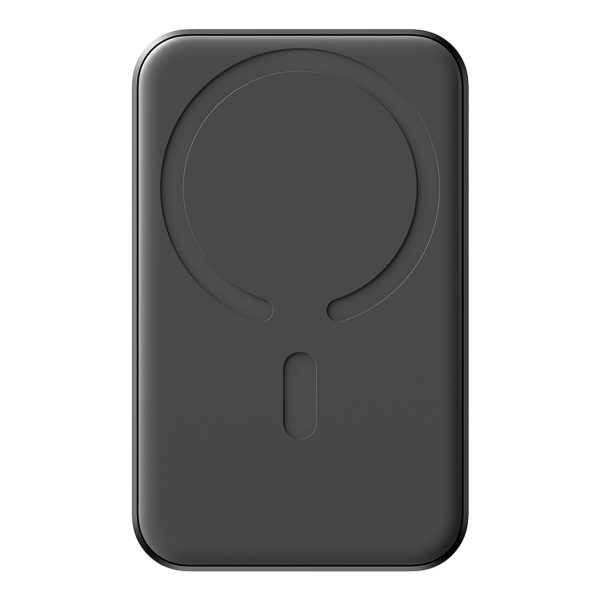 Induktīvā pārnēsājamā uzlādes ierīce 5000mAh USB-A USB-C 20W ar USB-C kabeli - melna