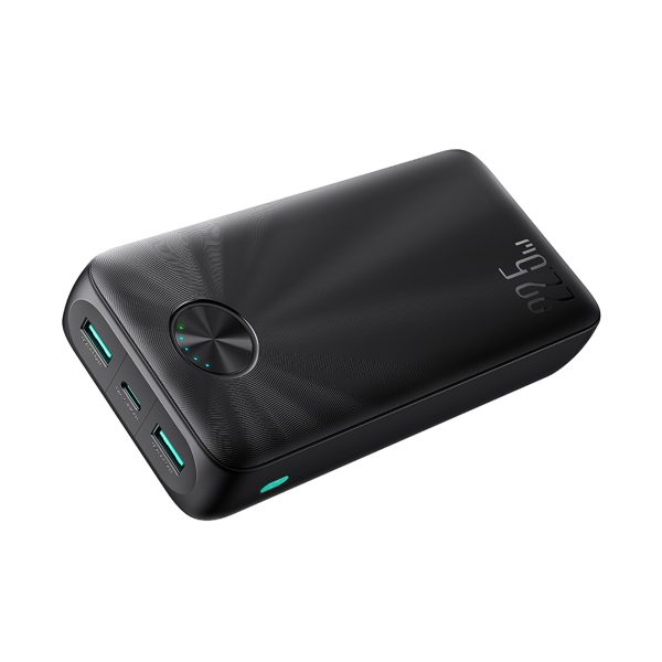 Powerbank 20000mAh USB-C USB-A 22.5W - melns