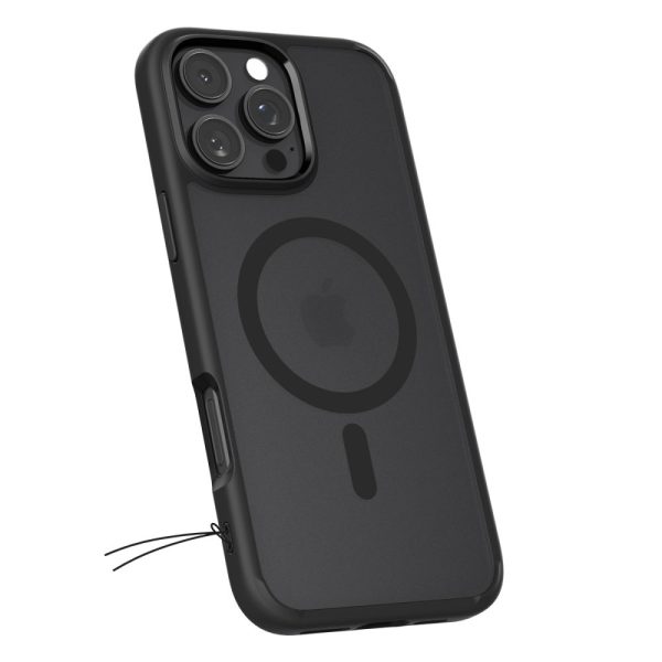 iPhone 16 Pro Max Ultra Hybrid Mag vāciņš ar MagSafe tehnoloģiju — melns