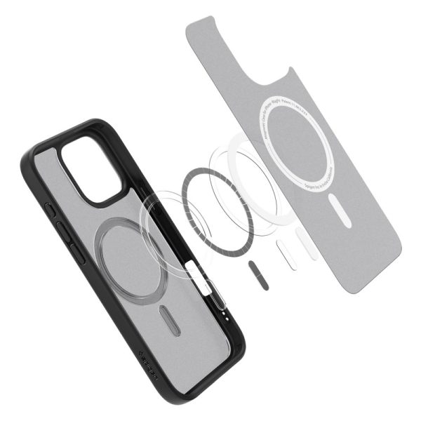 iPhone 16 Pro Max Ultra Hybrid Mag vāciņš ar MagSafe tehnoloģiju — melns