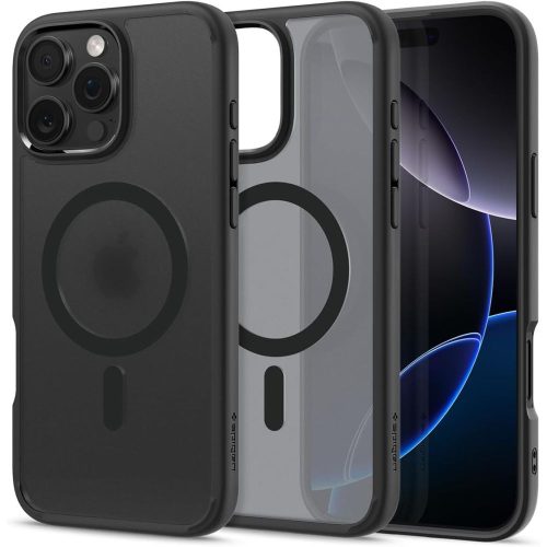 iPhone 16 Pro Max Ultra Hybrid Mag vāciņš ar MagSafe tehnoloģiju — melns