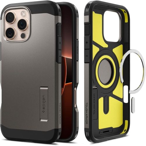 iPhone 16 Pro Max izturīgais MagSafe vāciņš ar statīvu — ierocis metālā