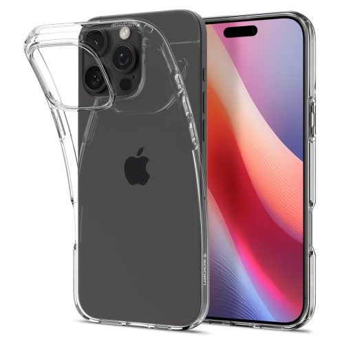 iPhone 16 Pro Max šķidro kristālu maciņš - caurspīdīgs