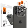 Rūdīts stikls iPhone 14 Pro/Pro Max/15 Pro/Pro Max/16 Pro/16 Pro Max kamerai - melns ar sarkanu malu
