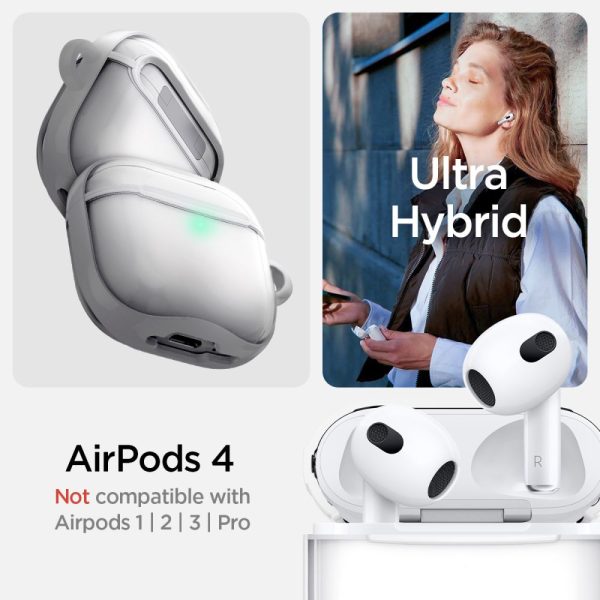 AirPods 4 Ultra Hybrid maciņš - balts