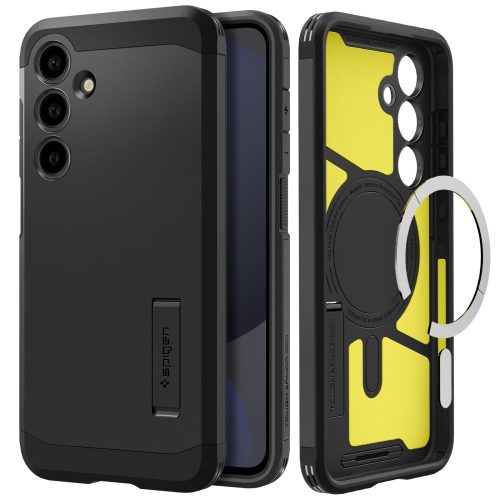 Vāciņš ar Samsung Galaxy S24 FE Tough Armor MagSafe aizsargapvalku - melns