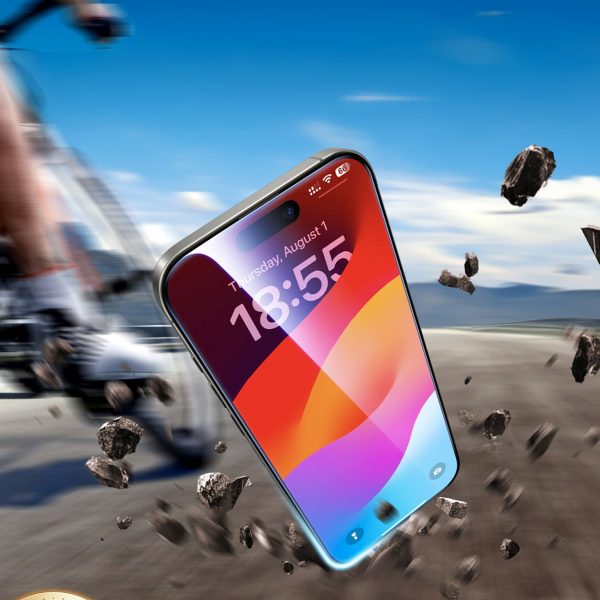 Rūdīts stikls ar montāžas rāmi iPhone 16 Pro - 2 gab.