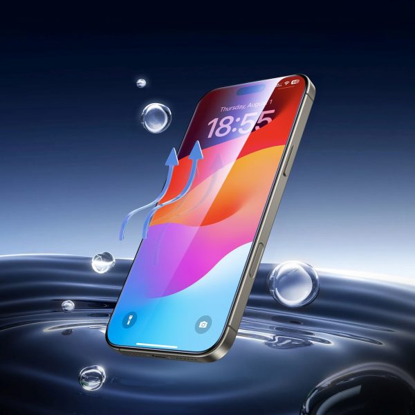 Rūdīts stikls ar montāžas rāmi iPhone 16 Pro - 2 gab.