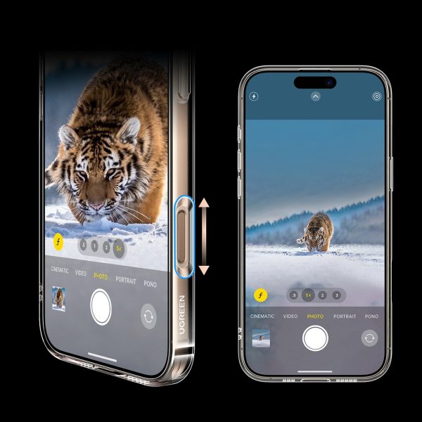 iPhone 16 Pro elegants, caurspīdīgs magnētiskais maciņš ar MagSafe tehnoloģiju — caurspīdīgs