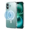 iPhone 16 Plus elegants, caurspīdīgs magnētiskais maciņš ar MagSafe aizsargpārklājumu — caurspīdīgs