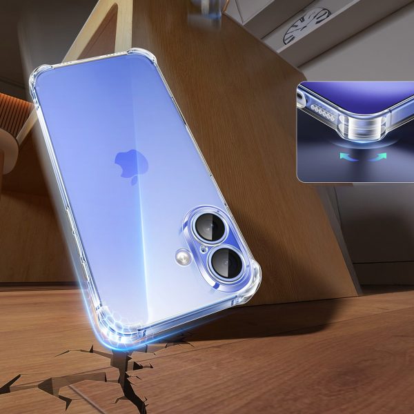 iPhone 16 Plus Bright Cushion CA101 aizsargvāciņš - caurspīdīgs