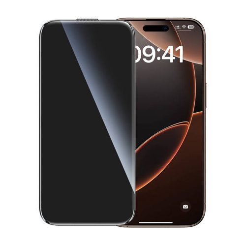 iPhone 16 Pro Max privātuma rūdīts stikls ar uzstādīšanas rāmi