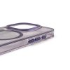 Samsung Galaxy S24 FE mirdzošs maciņš MagSafe aizsargvāciņš - violets ar mirdzumiem