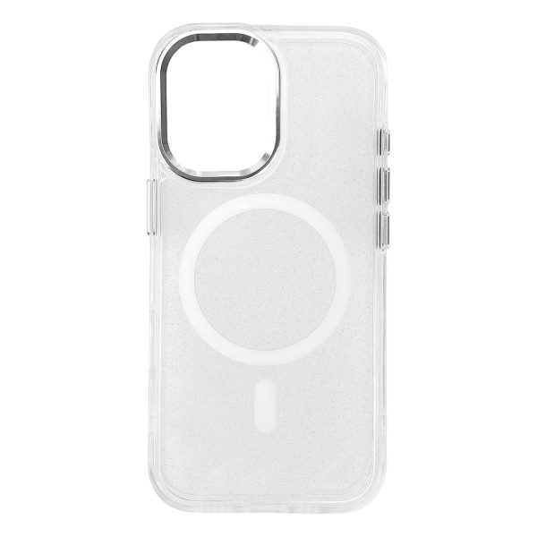 Samsung Galaxy S24 FE mirdzošais maciņš Mag Safe - caurspīdīgs ar mirdzumiem
