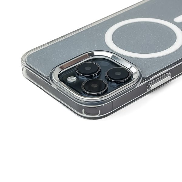 Samsung Galaxy S24 FE mirdzošais maciņš Mag Safe - caurspīdīgs ar mirdzumiem