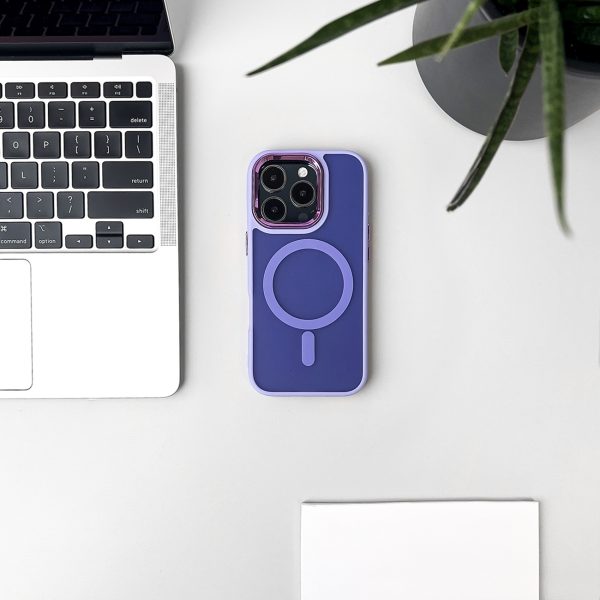 Samsung Galaxy S24 FE modes maciņš ar MagSafe tehnoloģiju - violets